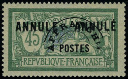 Neuf Avec Charnière N° 44/49, La Série Complète 5 Valeurs Semeuse + 45c Merson Tous Préoblitérés Annulé, T.B. Maury - Other & Unclassified