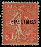 Neuf Avec Charnière N° 69a Et 71a, 50c Et 80c Semeuse Lignée Sans Accent Sur Le E De Specimen T.B. Maury - Other & Unclassified