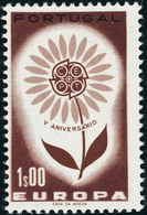 Neuf Sans Charnière 1964. PORTUGAL N°944. Erreur De Couleur : Brun-lilas, Brun Et Brun-rose, Portugal En Noir. T.B. - Other & Unclassified