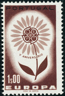 Neuf Sans Charnière 1964. PORTUGAL N°944. Erreur De Couleur : Brun-lilas, Brun Et Brun-rose, Portugal En Noir. T.B. - Otros & Sin Clasificación