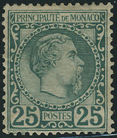 Neuf Avec Charnière N° 6. 25c Vert, 1 Dent Courte, Bien Centré, Aspect T.B. - Autres & Non Classés