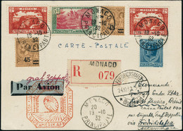 Lettre Zeppelin. 9. SAF 1932. C.P. Recommandée De Monaco (19.10.32) Pour Rio De Janeiro. CàD De Transit Friedrichshafen  - Autres & Non Classés