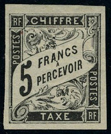 Neuf Avec Charnière N° 12/14, 1, 2 Et 5f Noir, T.B. Signés  Brun + Certificat - Other & Unclassified