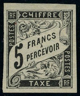 Neuf Avec Charnière N° 12/14, 1, 2 Et 5f Noir, T.B. Signés  Brun + Certificat - Andere & Zonder Classificatie