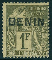 Neuf Avec Charnière N° 13, 1f Vert Olive, Surcharge Type II, T.B. - Autres & Non Classés