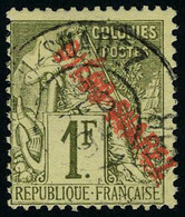 Oblitéré N° 24a, 1f Olive, Double Surcharge T.B. - Other & Unclassified