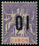 Neuf Avec Charnière N° 77a, 10 Sur 2f Violet Surcharge Renversée, T.B. - Autres & Non Classés