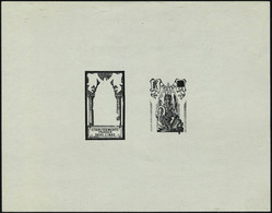 Type Brahma De 1929, épreuve D'artiste En Noir, Décomposée Centre, Cadre, Valeur Faciale Obturée. T.B. - Altri & Non Classificati