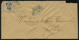 Lettre N° 16/17, 5c, 10c Et 15c, Obl St Pierre 14 Fév 86 Sur 3 Lettres Locales, émission RRR Sur Lettre. Signé + Certifi - Other & Unclassified