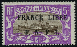 Neuf Sans Charnière N° 236, 5c Chalutier France Libre T.B. Signé JF Brun - Other & Unclassified