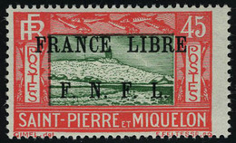 Neuf Avec Charnière N° 238, 45c France Libre T.B. Signé JF Brun - Other & Unclassified