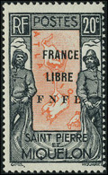 Neuf Sans Charnière N° 285, 20c France Libre T.B. Signé Calves - Otros & Sin Clasificación