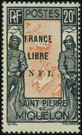 Neuf Sans Charnière N° 285, 20c France Libre Légère Rousseur, T.B. Signé - Otros & Sin Clasificación