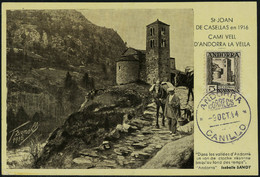 Lettre N° 29, 5c Saint Juan De Casellas, Brun Noir Sur CM Càd Canillo 5 Oct 44, T.B. - Andere & Zonder Classificatie