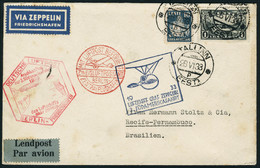 Lettre Zeppelin 3 SAF 1933, L. Càd Tallinn 26.VI.33, Càd De Transit Illustré De Berlin Et Berlin-Friedrichshafen, Pour R - Autres & Non Classés