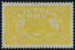 Neuf Avec Charnière N° 35A + 36, 20c Jaune Et 60c Rose, Sans Filigrane, T.B. Rare - Other & Unclassified