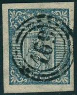 Oblitéré N° 1, 4 Sh Bleu, 3ex Obl. Différentes, Superbe - Altri & Non Classificati