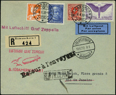 Lettre N° 12, + TP 209, 255 Et 262 Sur LR De Romanshorn 8.X.32, Zeppelin 8 SAF 1932, Càd De Transit Friedrichshafen 10.1 - Sonstige & Ohne Zuordnung