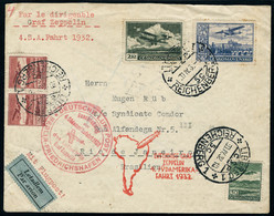 Lettre Zeppelin 4ème S.A.F. 1932 Pour Le Brésil. 2 Cachets Différents. T.B. - Sonstige & Ohne Zuordnung