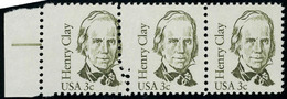 Neuf Sans Charnière N° 1479, 3c Henry Clay, Belle Variété De Piquage Vertical Décalé Dans Une Bande Hor De 3ex, Bdf, Sup - Altri & Non Classificati