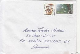 65336- MUSHROOM, DEW, STAMPS ON COVER, 2005, LUXEMBOURG - Briefe U. Dokumente