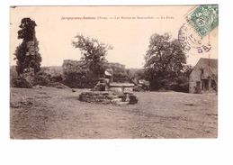 61 Juvigny Sous Andaine Les Ruines De Bonvouloir Le Puits Cpa Animée - Juvigny Sous Andaine