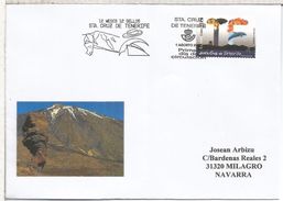 CANARIAS SANTA CRUZ TENERIFE  CC CON MAT PRIMER DIA FDC TEIDE VOLCAN VULCANO GEOLOGIA - Volcanos
