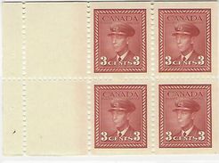 CANADA, 1942, Bookletpane  377a, 4x3c,  From Booklet SB 37 - Pagine Del Libretto