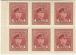 CANADA, 1942, Bookletpane 380a, 6x1c, From Booklet SB 40 - Pages De Carnets