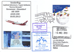 Sonderflugpost - Air Berlin - Rovaniemi - Düsseldorf - 10.03.2013 [dz90] - Briefe U. Dokumente