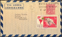 CUBA - KUBA - AEROGRAMME - SPACE - ROCKET - FESTIVAL MUNDIAL JUVENTU. - 1965 - Nordamerika