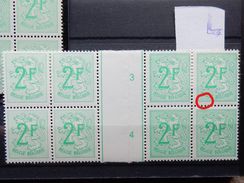 1973 Heraldieke Leeuw  2fr  Met Tussenpaneel Curiositeit Onvolledig Kader SANS CHARNIERE/POSTFRIS/MNH - 1971-1980