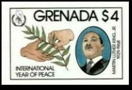 GRENADA 1986 Martin Luther King International Year Of Peace $4. IMPERF.[non Dentelé,Geschnitten,no Dentado,non Dentellat - Martin Luther King