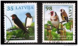 2012 Latvia / Lettonie - Bird 2012 Swallow ; GOLDFINCH  USED (0)  Full Set - Zwaluwen