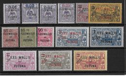 WALLIS ET FUTUNA - 1922/1924 - YVERT N°26/39 * - CHARNIERE CORRECTE - COTE = 136 EUR - Nuevos