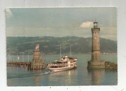 Cp , Bateaux , Ferry , Allemagne , Bavière , LINDAU IM BODENSEE , Hafen Mit Blick Auf Bregenz , Vierge - Ferries