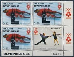 Paraguay Stamp Olymphilex Stamp Exhibition Coupon Block Of 4 1985  WS198743 - Paraguay