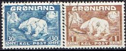 GREENLAND  # FROM 1938  STAMPWORLD 6-7 - Usados