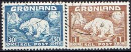 GREENLAND  # FROM 1938  STAMPWORLD 6-7 - Used Stamps