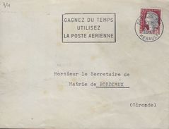 Lettre Béziers Ppal 26-6 1963 =o "Gagnez Du Temps Utilisez La Poste Aérienne" - 1960-.... Brieven & Documenten