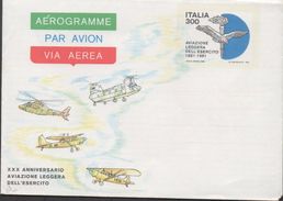 3180   Aerograma, Aerogramme, Italia Aniversario Del Ejercito Aéreo, 1951-1981 - Luchtpost