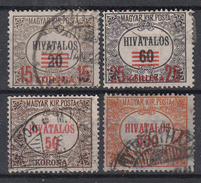 HONGARIJE - Michel - 1922 - Nr 9/10 + Nr 11/12 - Gest/Obl/Us - Servizio