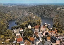 23-CROZANT- ET LA VALLEE DE LA CREUSE , VUE PANORAMIQUE AERIENNE - Crozant