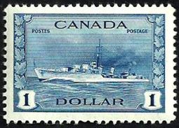 CANADA $1 BLUE SHIP ARMY KGVI ERA 1942 OUT OF SET MINTH SG388 READ DESCRIPTION!! - Neufs