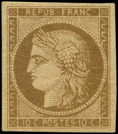 * EMISSION DE 1849 - *    1a   10c. Bistre Brun, Nuance Foncée, Frais Et TB. J - 1849-1850 Cérès