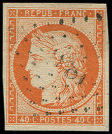 EMISSION DE 1849 -  5    40c. Orange, Oblitéré PC, TB. C - 1849-1850 Cérès