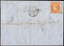 Let EMISSION DE 1849 - Let  5    40c. Orange, Obl. Amb. PB2° Sur LAC, Càd BORDEAUX A PARIS 6/11/54, TB - 1849-1850 Cérès