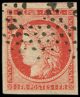 EMISSION DE 1849 -  7     1f. Vermillon, FAUX Sperati - 1849-1850 Cérès