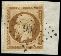 PRESIDENCE -  9d   10c. Bistre-brun Foncé, Obl. PC 990 Sur Petit Fragt, TB - 1852 Louis-Napoléon