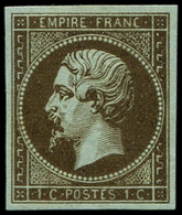 * EMPIRE NON DENTELE - *    11c   1c. Mordoré, Infime Charnière, TB - 1853-1860 Napoléon III